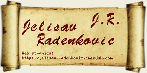 Jelisav Radenković vizit kartica